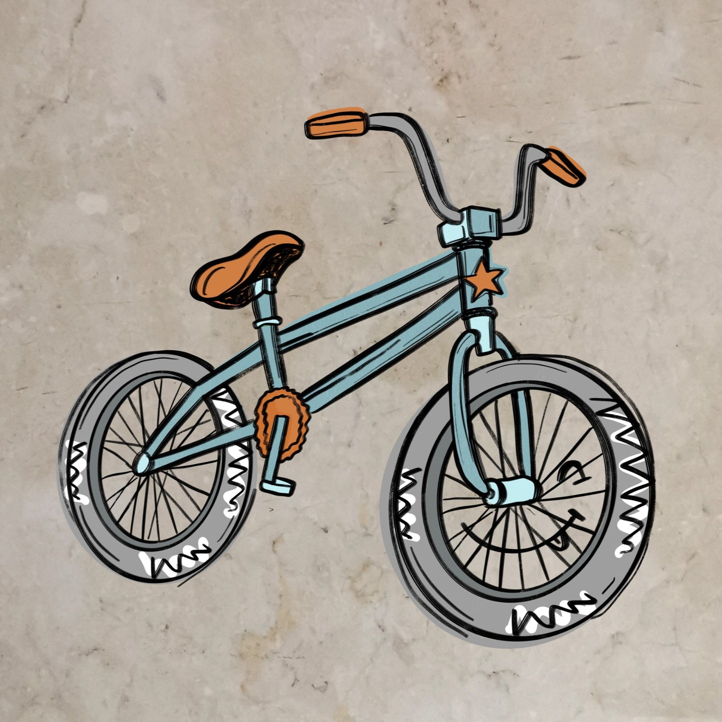 Bügelbild Bike (Bikeparts)
