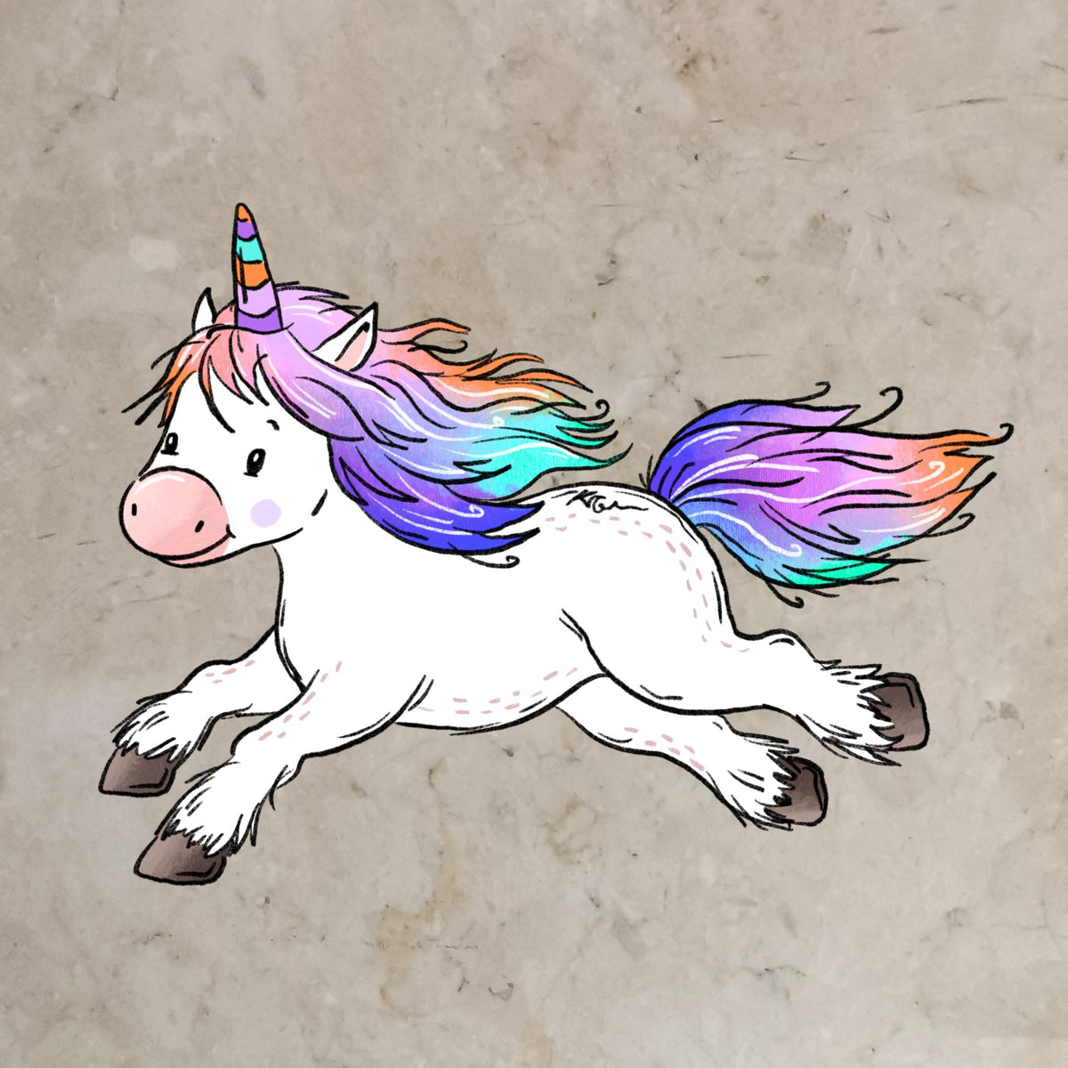 Bügelbild EinhornTraum laufend