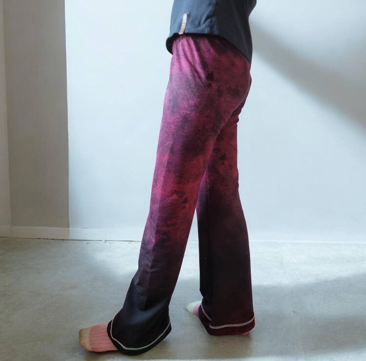 French Terry Verlaufsdenim Beere