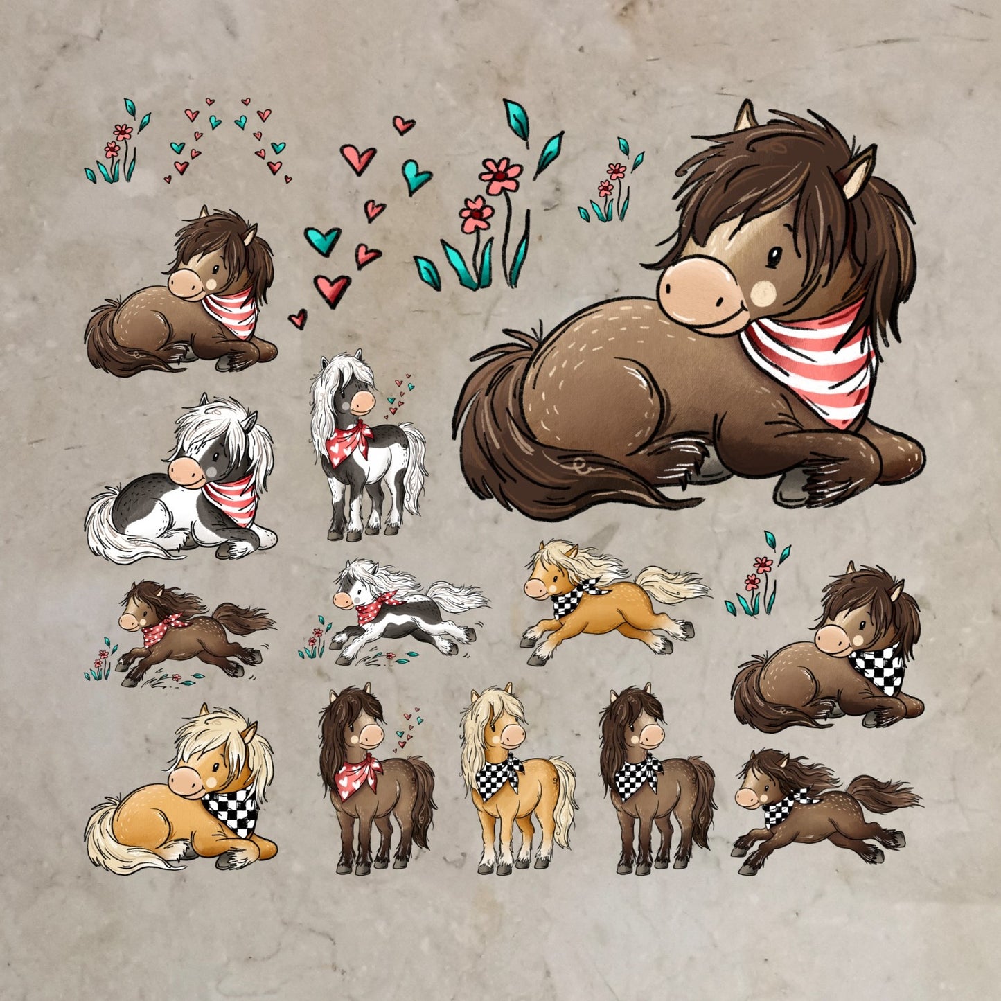Bügelbild-Bundle PferdeHorde
