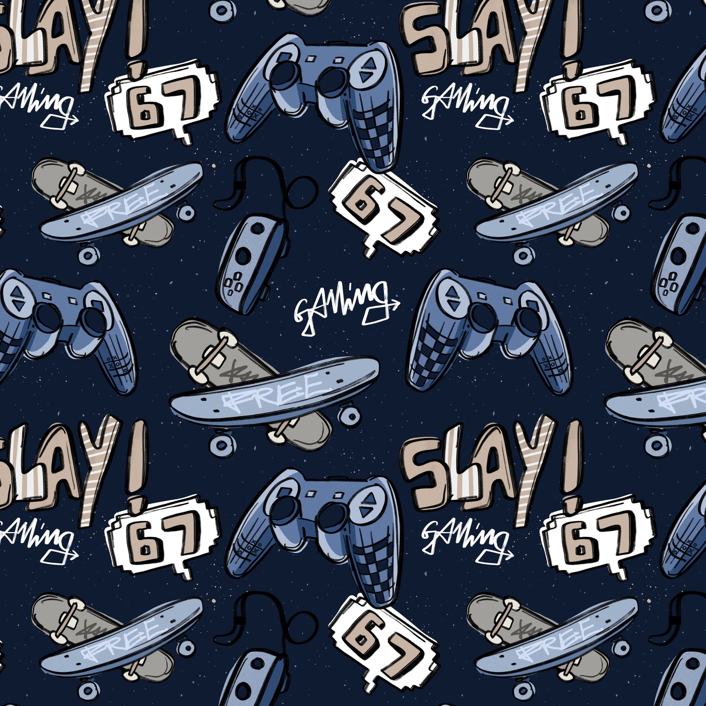 French Terry Gamingparts blau