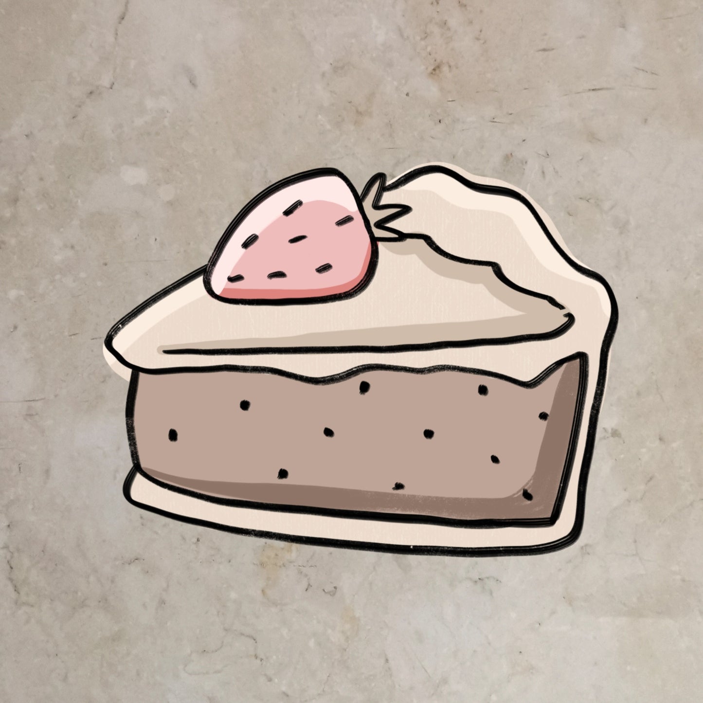 Bügelbild Erdbeertorte