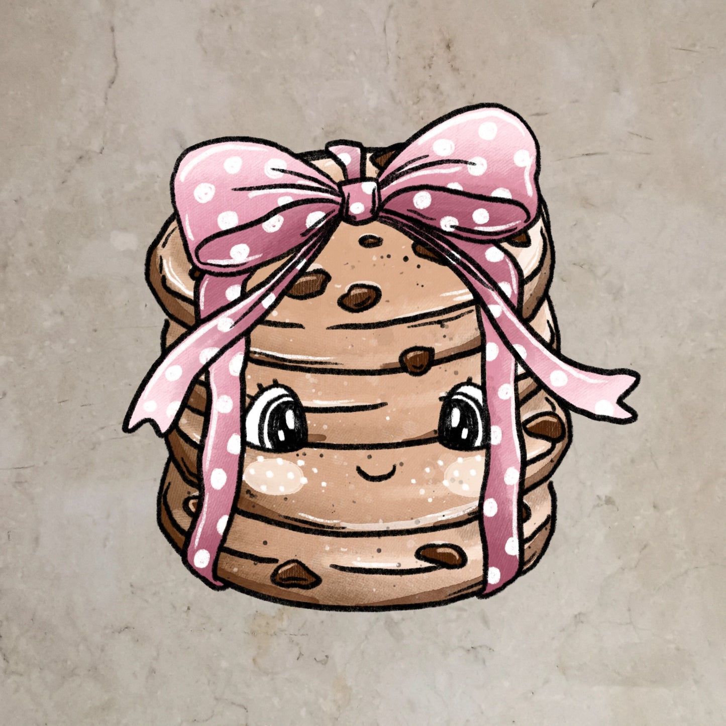 Bügelbild Cookies Schleife