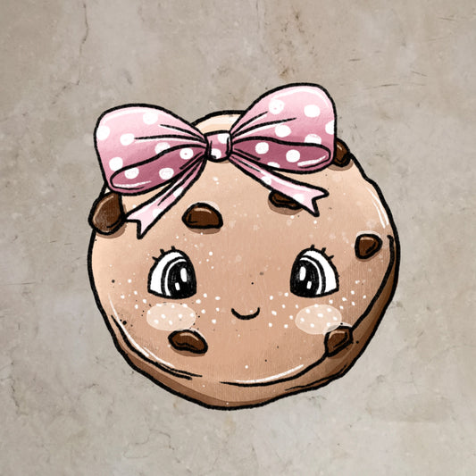 Bügelbild Cookie Schleife