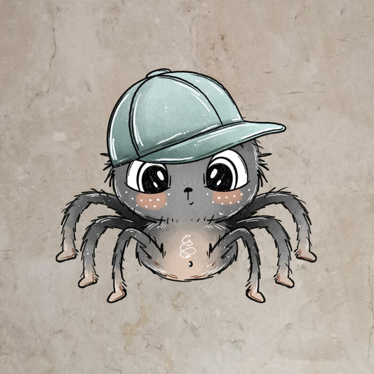 Bügelbild Spinne Cappy