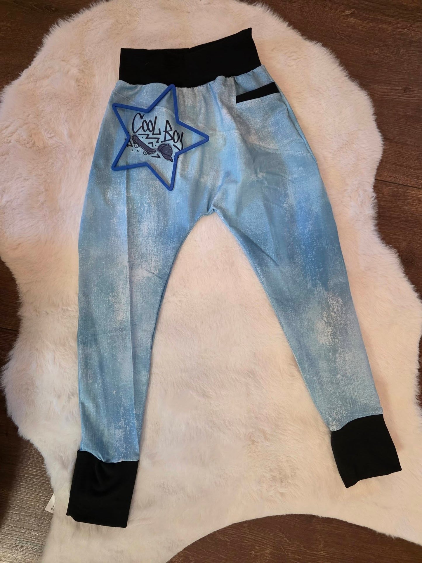 Bügelbild Cool Boy blau