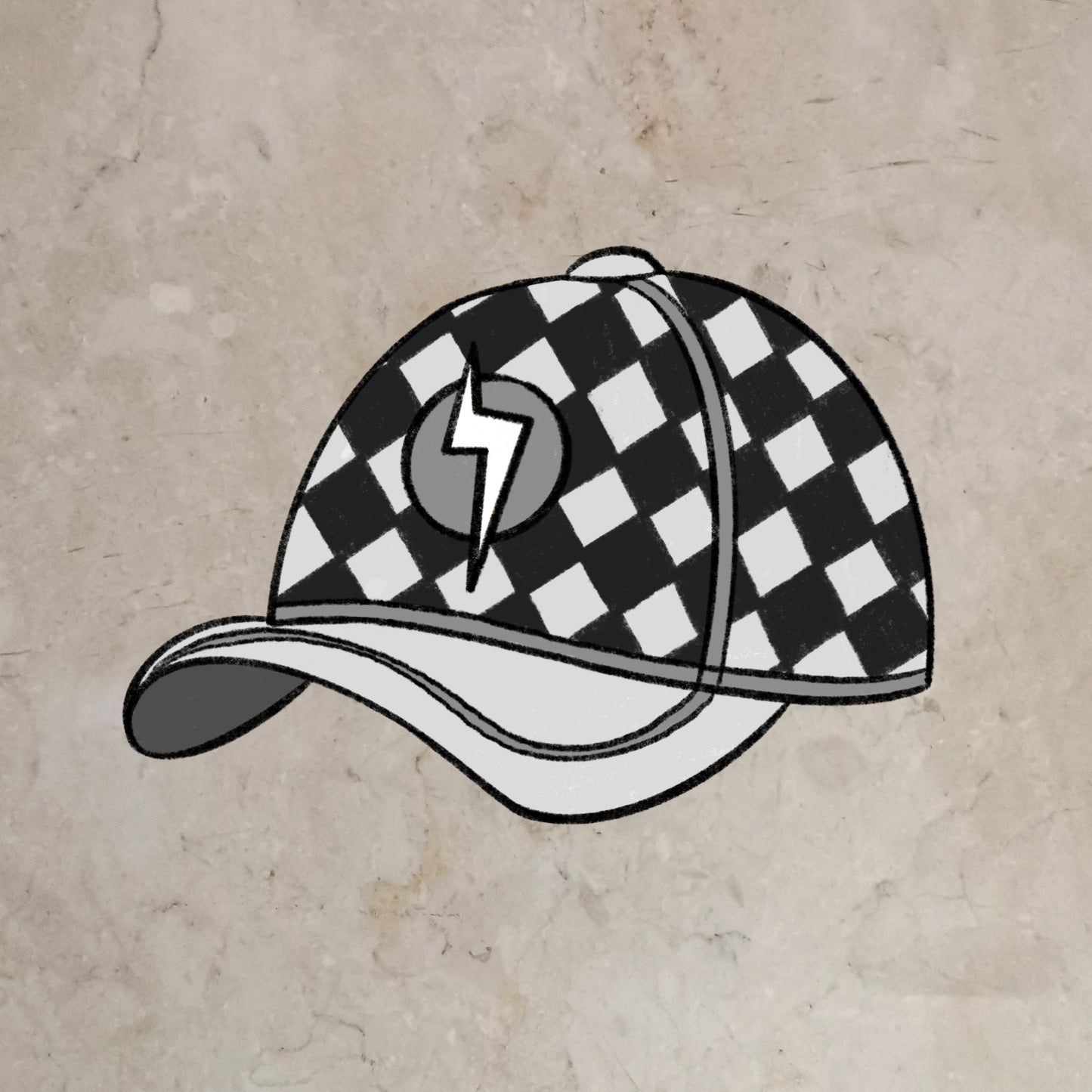 Bügelbild Karo-Cappy (Gamer)