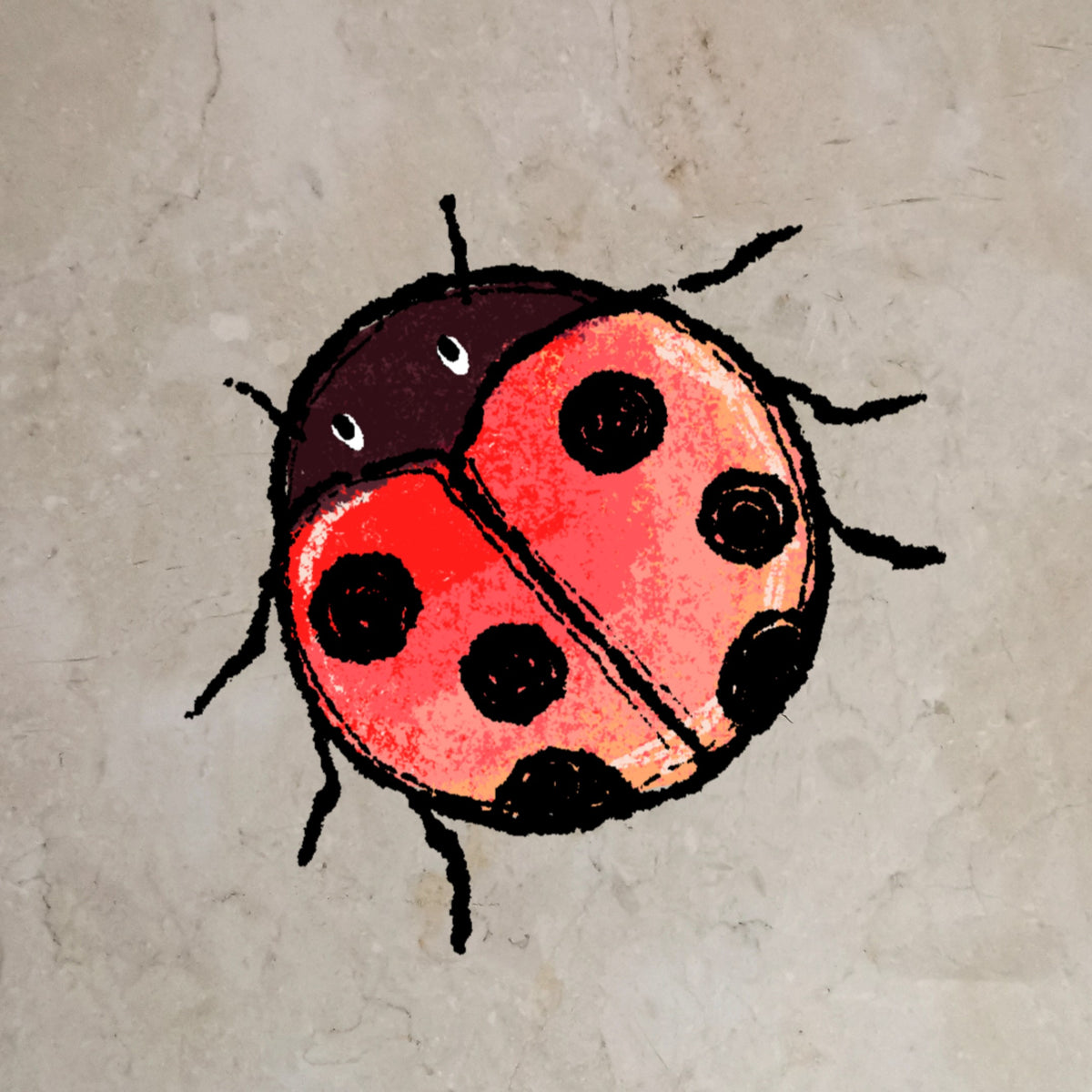 Bügelbild Marienkäfer (Wiesenglück)