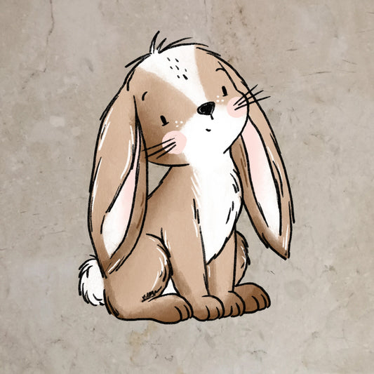 Bügelbild HasenZeit sitzend