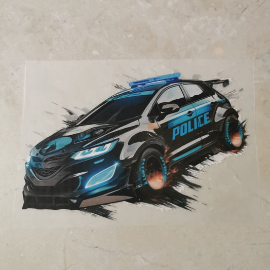 Bügelbild futuristische Polizei