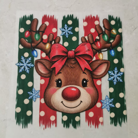 Bügelbild Weihnachts-Rentier