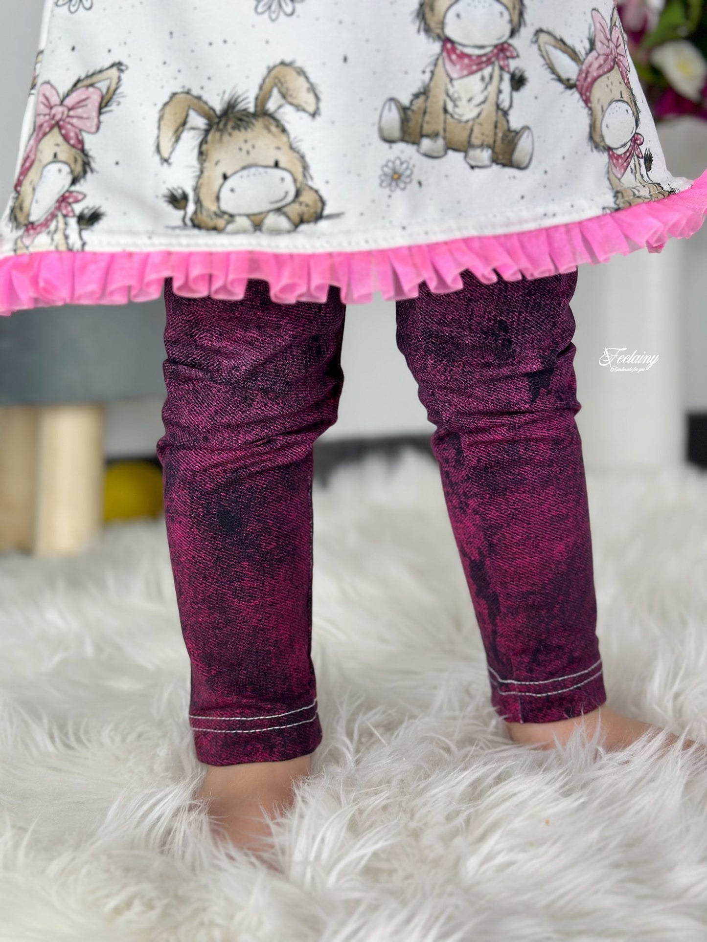 French Terry Verlaufsdenim Beere