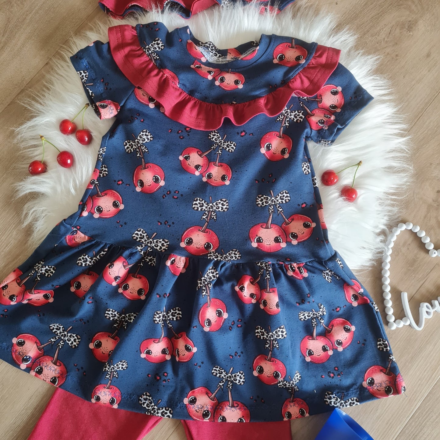 Jersey Kirschen blau