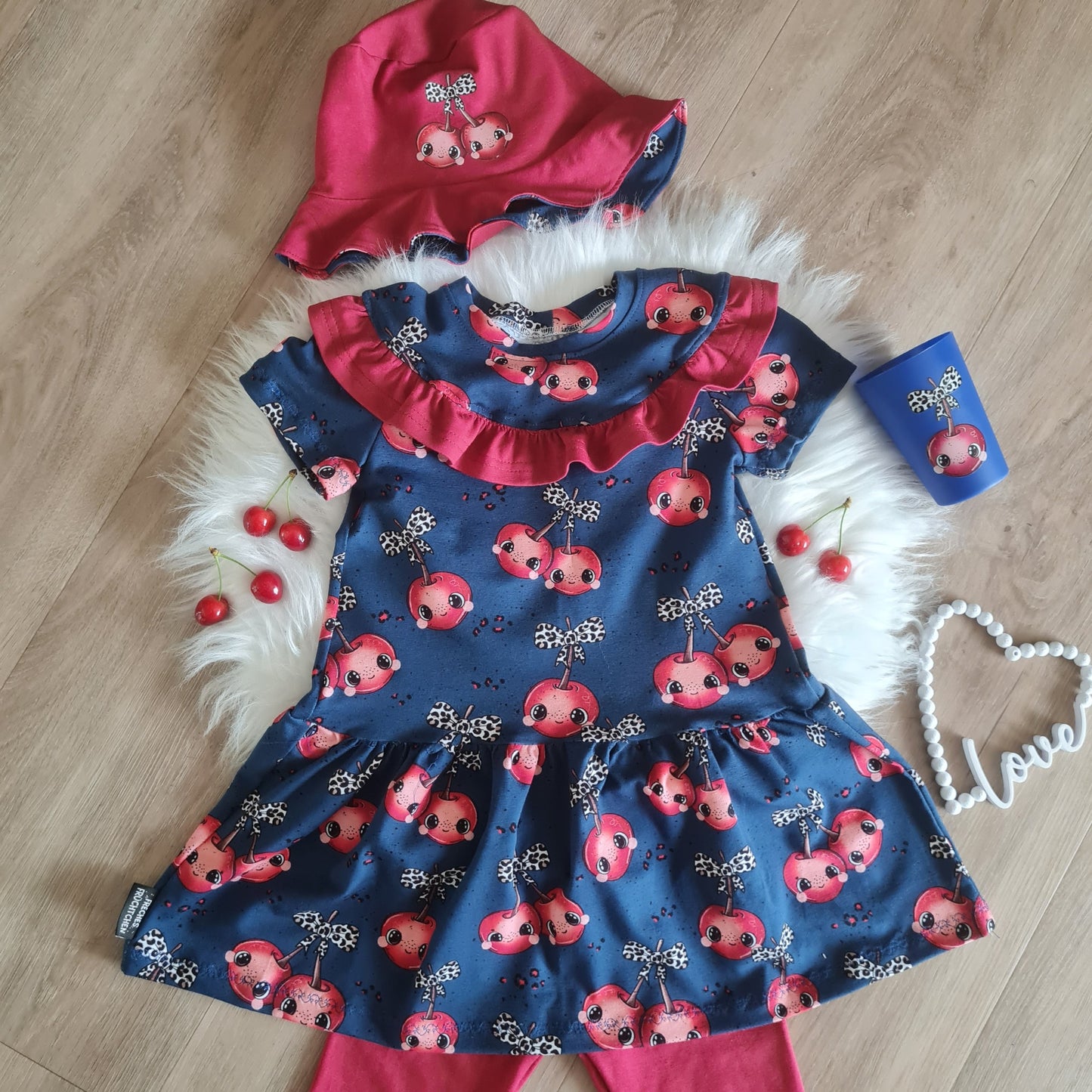 Jersey Kirschen blau
