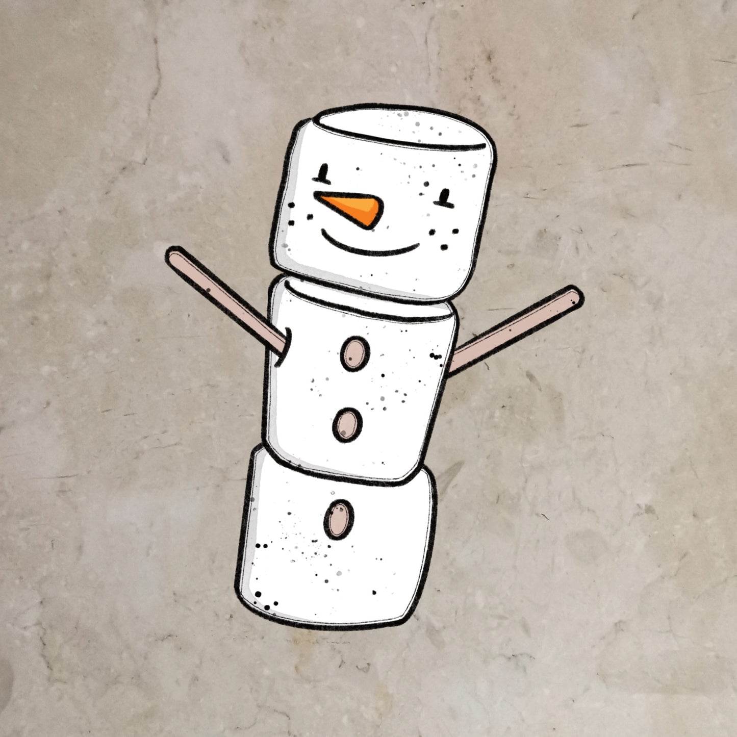 Bügelbild Marschies Schneemann