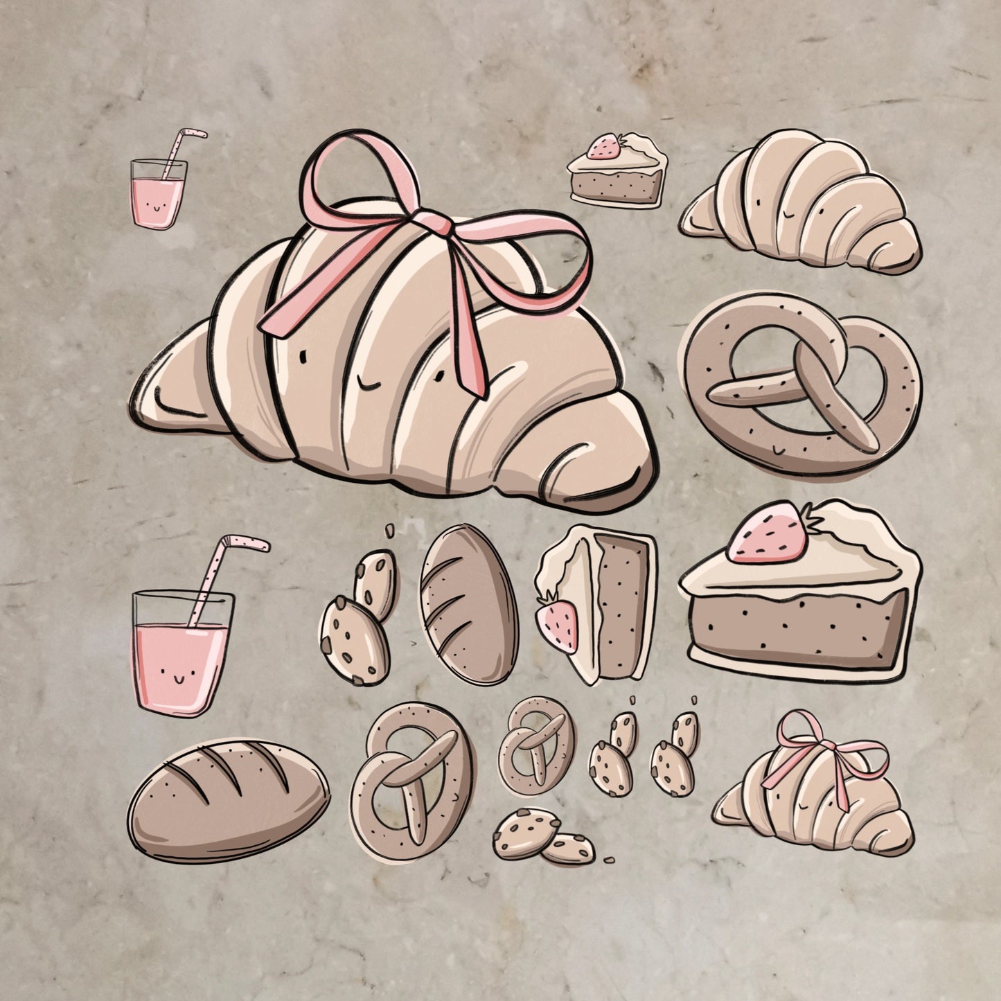 Design-Bügelbildbundle Bakery