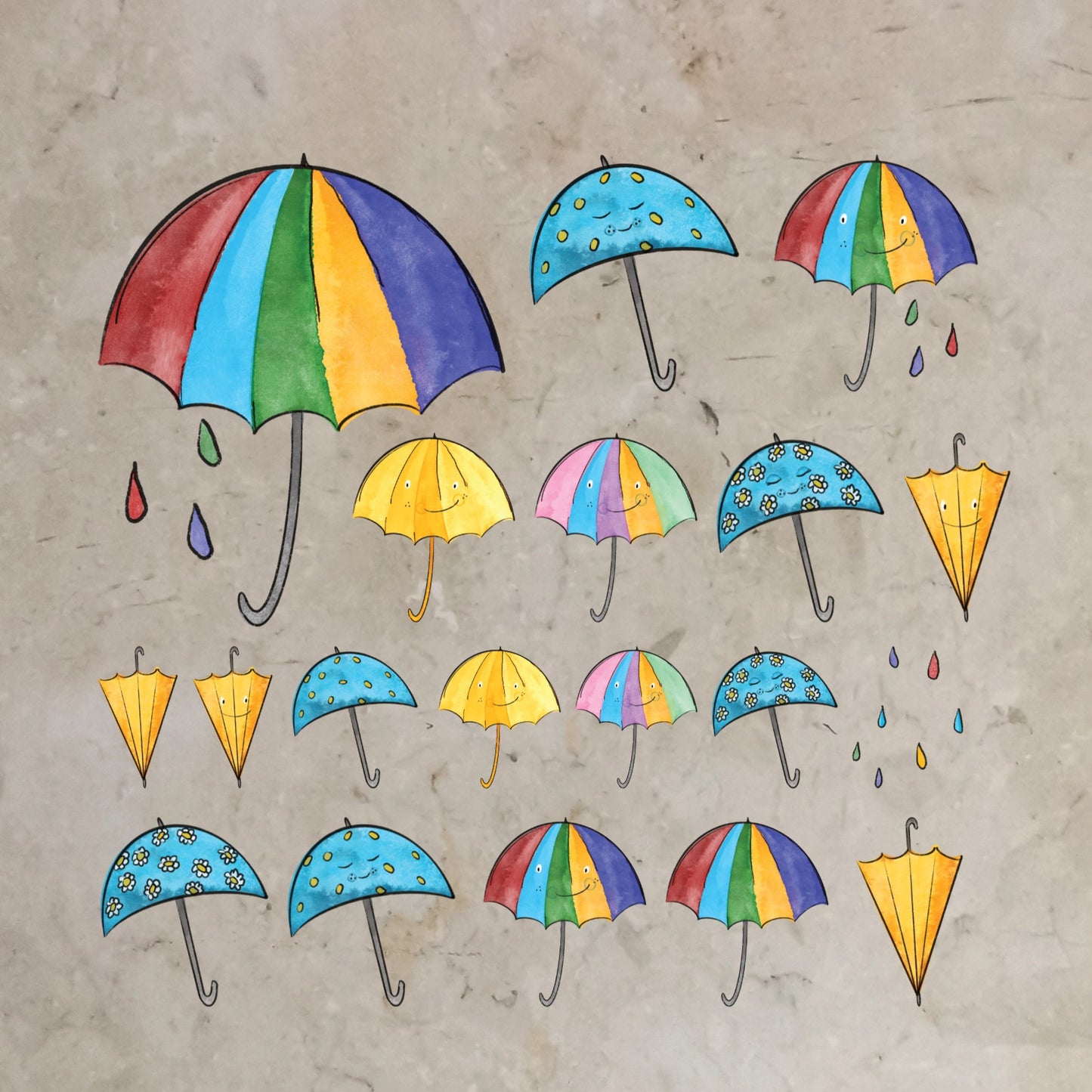 Bügelbild-Bundle Regensause