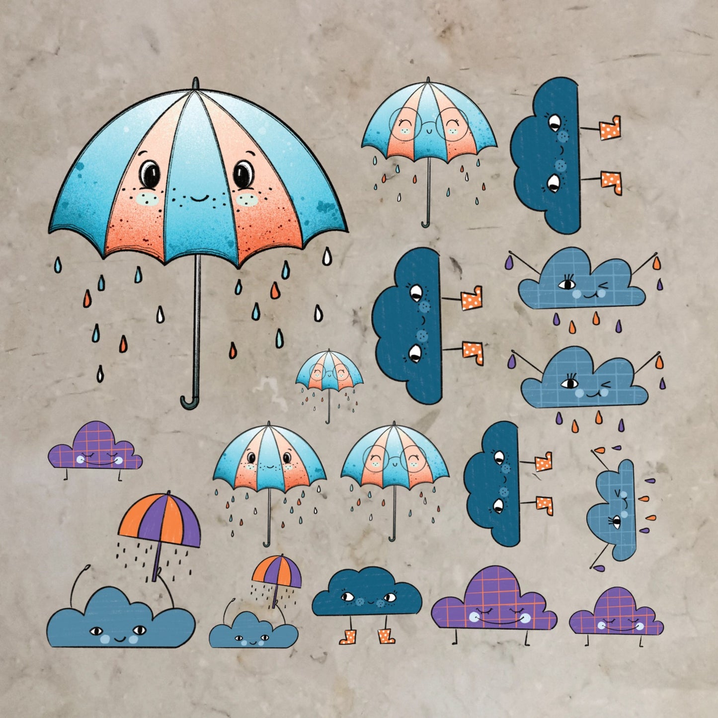 Bügelbild-Bundle Rainy