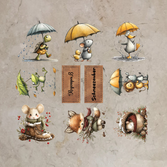Bügelbild-Bundle Regenspaß