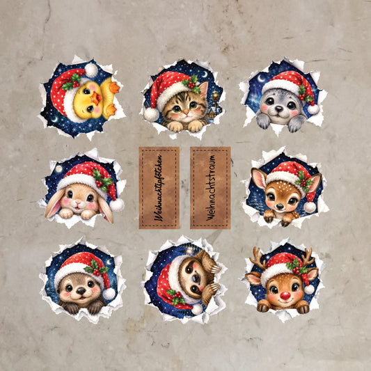 Bügelbild-Bundle Weihnachtspfötchen